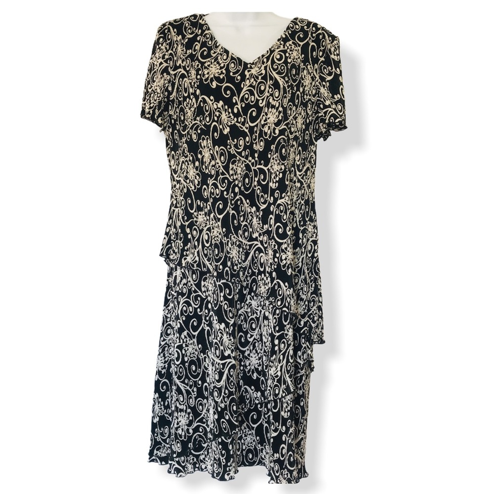 Connected Apparel Asymmetrical Layered Dress